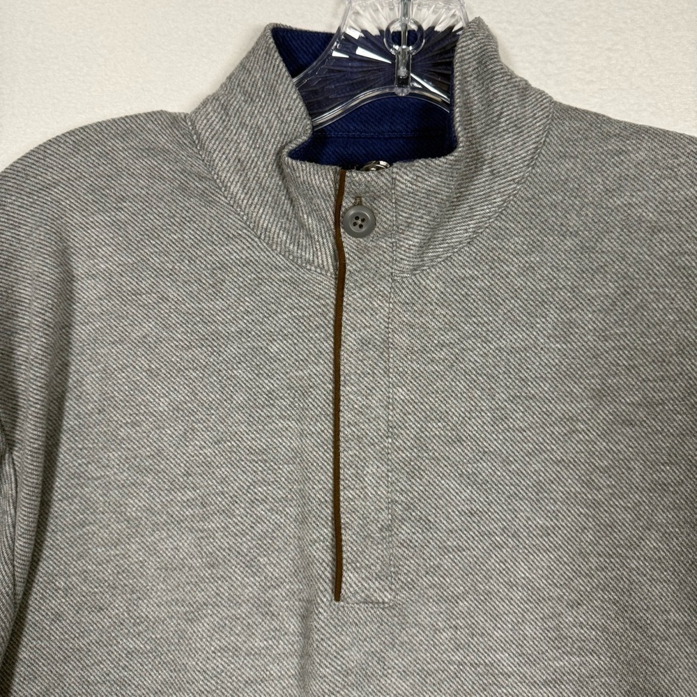 johnnie-O Emerson LARGE 1/4 Zip Gray button golf‎